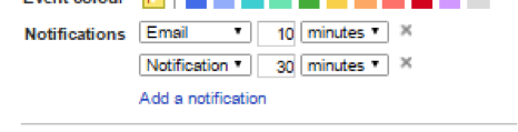 google calendar features