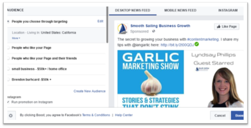 how to boost a facebook post
