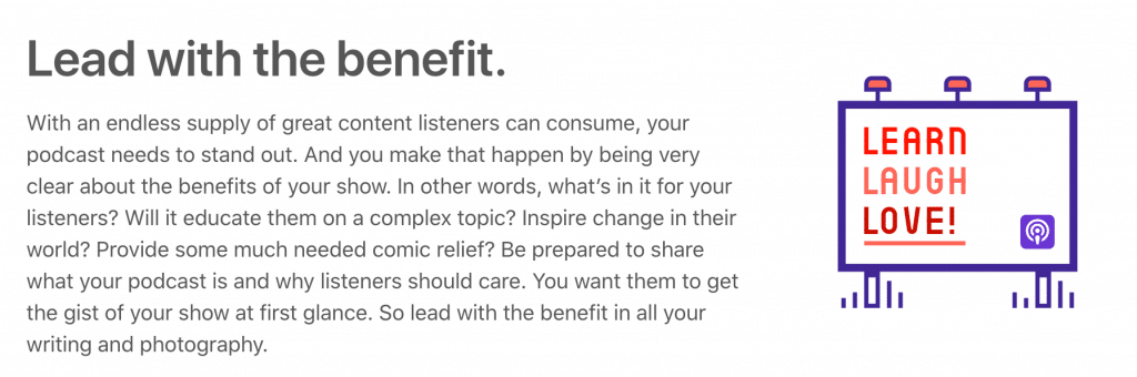 Lead with the benefit - Smooth Business Growth